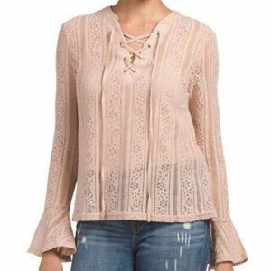 Womens Boho Top After Market Long sleeve Lace